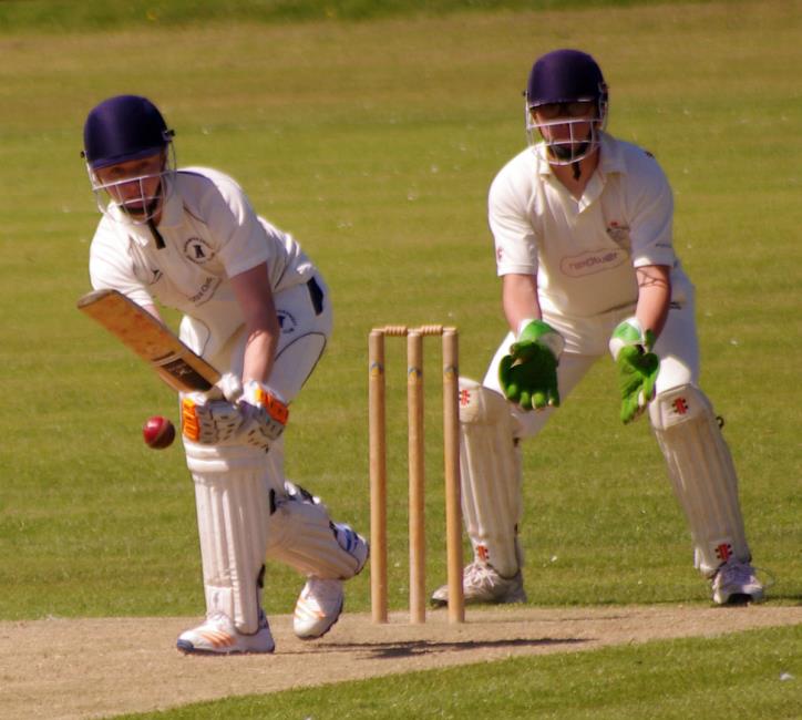 Haverfordwest 2nds in batting action at the Racecourse